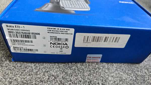 Brand new Nokia E72 Black sealed box