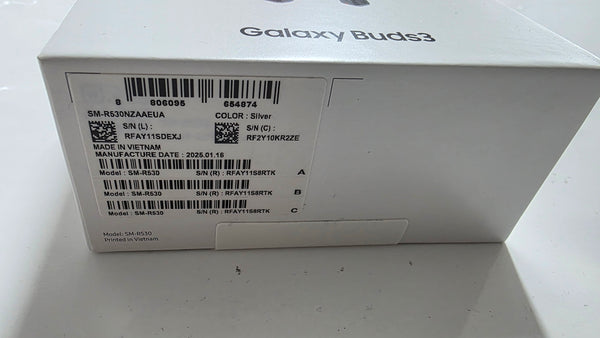 Genuine Samsung Galaxy Buds3  Wireless Noise-Cancelling Earbuds - Silver SM-R530