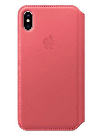 Official Genuine Apple iphone xs max Leather Folio case cover Peony Pink