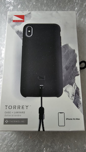 Torrey Case + Lanyard Protective  case cover for iphone xs max  Black