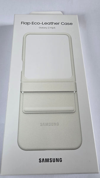 Official Samsung Galaxy Flip5 Flap Eco-Leather case cover cream