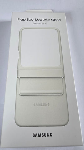 Official Samsung Galaxy Flip5 Flap Eco-Leather case cover cream