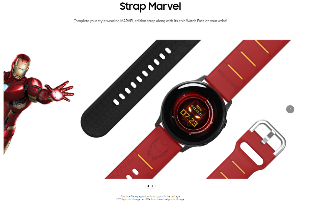 Official Samsung Galaxy Watch 42mm Silicon Marvel Strap 20mm