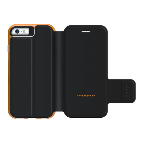 Gear4 BLACK Book Cover With D30 World Beating Protection for iPhone 5/5s/SE
