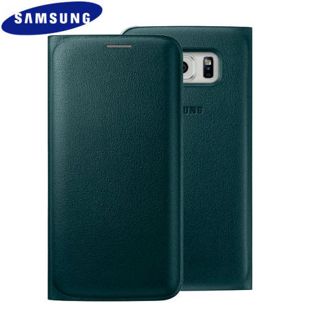 Official Genuine Samsung Galaxy S6 Edge Flip Wallet Cover / Case  Green