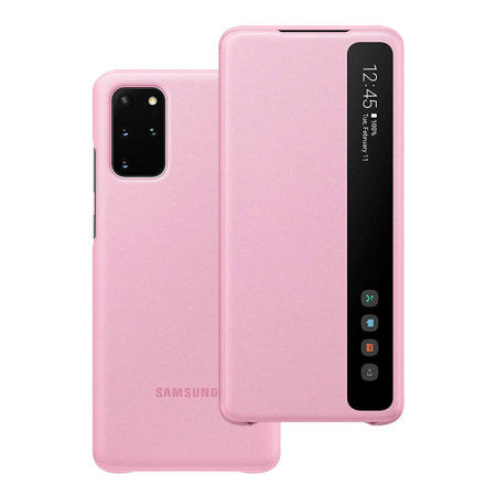 Official Genuine Samsung Galaxy S20+ Plus Clear View Flip Case Cover - Pink