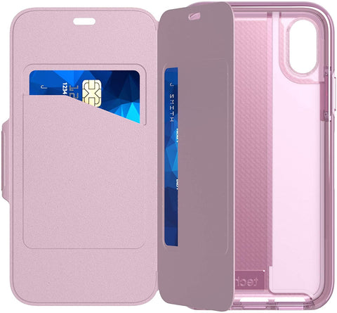 Tech21 Apple iPhone Xs Max Evo Wallet Flip Case Cover Orchid Pink