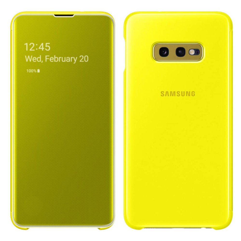 Official Genuine Samsung Galaxy S10e Clear view Cover / Case Yellow