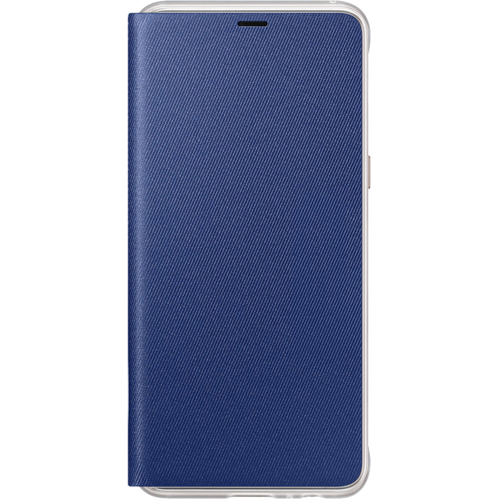 Official Genuine Samsung Galaxy A8 (2018) Neon Flip Wallet case cover - Blue