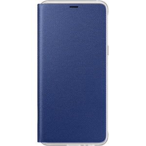 Official Genuine Samsung Galaxy A8 (2018) Neon Flip Wallet case cover - Blue