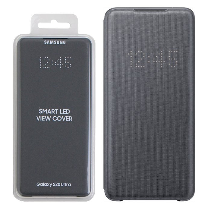 Official Genuine Samsung Galaxy S20 Ultra Led view Flip case cover - Grey