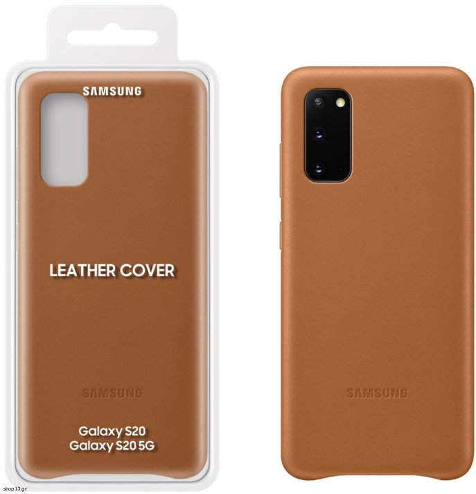 Official Samsung Galaxy S20 / S20- 5g Protective Leather back Case Cover Brown